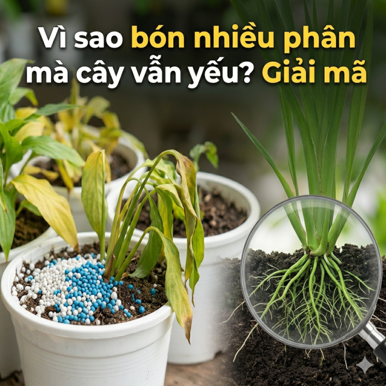 Bón nhiều phân mà cây sầu riêng vẫn yếu: Nguyên nhân và cách khắc phục từ gốc